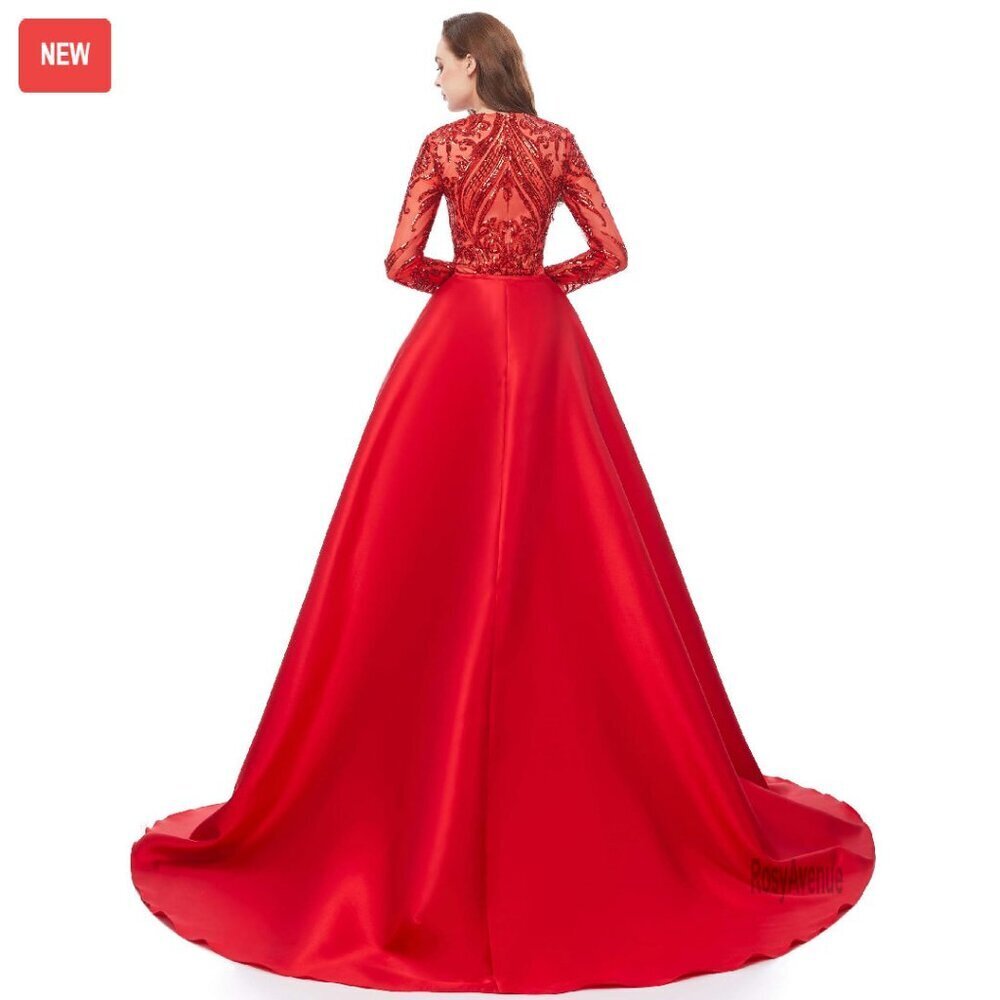 Satin Detachable Train Overskirt for Wedding Prom Party Dress